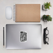 Load image into Gallery viewer, Freedom Over Fear Bubble-free stickers