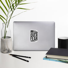 Load image into Gallery viewer, Freedom Over Fear Bubble-free stickers