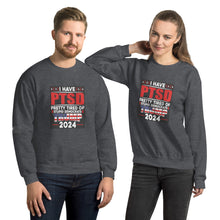 Load image into Gallery viewer, I Have PTSD: Pretty Tired of Stupid Democrats Men's Sweatshirt
