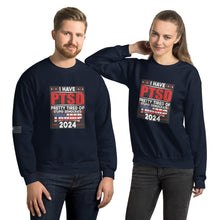 Load image into Gallery viewer, I Have PTSD: Pretty Tired of Stupid Democrats Men's Sweatshirt