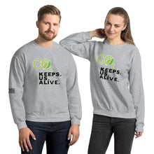 Load image into Gallery viewer, CO2 Keeps. Us. Alive. Men's Sweatshirt