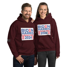 Load image into Gallery viewer, BIDEN HARRIS 2024 Illegals First Women's Hoodie