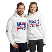Load image into Gallery viewer, BIDEN HARRIS 2024 Illegals First Women's Hoodie