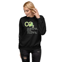 Load image into Gallery viewer, CO2 Keeps. Us. Alive. Women's Sweatshirt