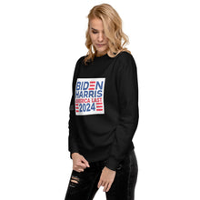 Load image into Gallery viewer, BIDEN HARRIS 2024 America Last Women's Sweatshirt