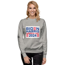 Load image into Gallery viewer, BIDEN HARRIS 2024 America Last Women's Sweatshirt