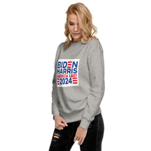 Load image into Gallery viewer, BIDEN HARRIS 2024 America Last Women's Sweatshirt