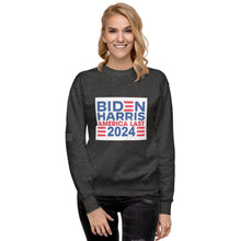 Load image into Gallery viewer, BIDEN HARRIS 2024 America Last Women's Sweatshirt
