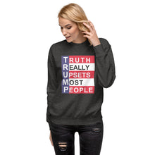 Load image into Gallery viewer, TRUMP Truth Really Upsets Most People Women's Sweatshirt