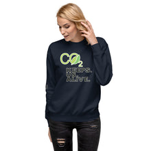 Load image into Gallery viewer, CO2 Keeps. Us. Alive. Women's Sweatshirt