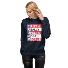 Load image into Gallery viewer, TRUMP Truth Really Upsets Most People Women's Sweatshirt