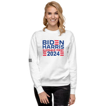 Load image into Gallery viewer, BIDEN HARRIS 2024 Illegals First Women's Sweatshirt