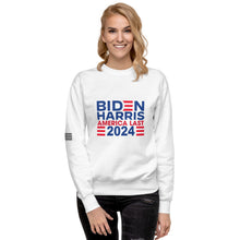 Load image into Gallery viewer, BIDEN HARRIS 2024 America Last Women's Sweatshirt