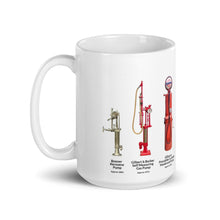Load image into Gallery viewer, History of Gas Pumps mug
