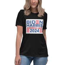 Load image into Gallery viewer, BIDEN HARRIS 2024 America Last Women's Relaxed T-Shirt