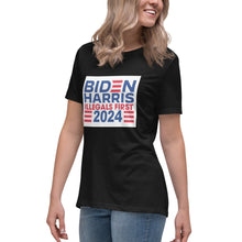Load image into Gallery viewer, BIDEN HARRIS 2024 Illegals First Women's Relaxed T-Shirt