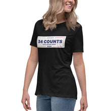 Load image into Gallery viewer, 34 Counts Still Voting for Trump 2024 Women's Relaxed T-Shirt
