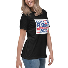 Load image into Gallery viewer, BIDEN HARRIS 2024 America Last Women's Relaxed T-Shirt