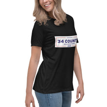 Load image into Gallery viewer, 34 Counts Still Voting for Trump Women's Relaxed T-Shirt