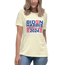 Load image into Gallery viewer, BIDEN HARRIS 2024 America Last Women's Relaxed T-Shirt