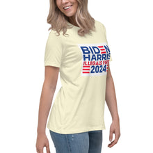 Load image into Gallery viewer, BIDEN HARRIS 2024 Illegals First Women's Relaxed T-Shirt
