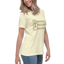 Load image into Gallery viewer, DEI Division Exclusion Indoctrination Women's Relaxed T-Shirt