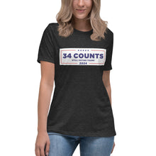 Load image into Gallery viewer, 34 Counts Still Voting for Trump 2024 Women's Relaxed T-Shirt