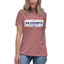 Load image into Gallery viewer, 34 Counts Still Voting for Trump 2024 Women's Relaxed T-Shirt