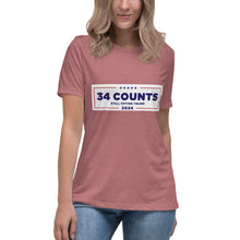Load image into Gallery viewer, 34 Counts Still Voting for Trump Women's Relaxed T-Shirt