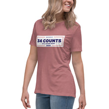 Load image into Gallery viewer, 34 Counts Still Voting for Trump 2024 Women's Relaxed T-Shirt