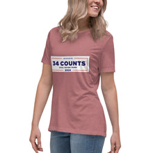 Load image into Gallery viewer, 34 Counts Still Voting for Trump Women's Relaxed T-Shirt