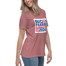 Load image into Gallery viewer, BIDEN HARRIS 2024 Illegals First Women's Relaxed T-Shirt