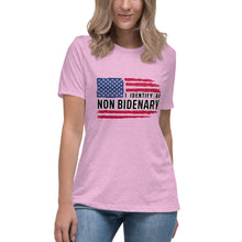 Load image into Gallery viewer, I Identify as Non-Bidenary Women's Relaxed T-Shirt