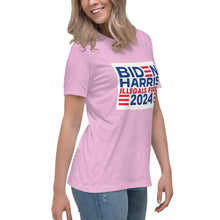 Load image into Gallery viewer, BIDEN HARRIS 2024 Illegals First Women's Relaxed T-Shirt