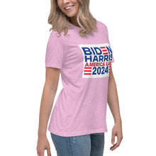 Load image into Gallery viewer, BIDEN HARRIS 2024 America Last Women's Relaxed T-Shirt