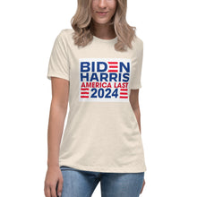 Load image into Gallery viewer, BIDEN HARRIS 2024 America Last Women's Relaxed T-Shirt
