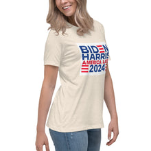 Load image into Gallery viewer, BIDEN HARRIS 2024 America Last Women's Relaxed T-Shirt