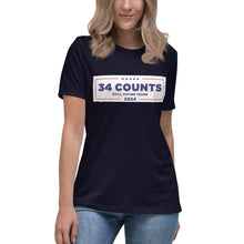 Load image into Gallery viewer, 34 Counts Still Voting for Trump 2024 Women's Relaxed T-Shirt