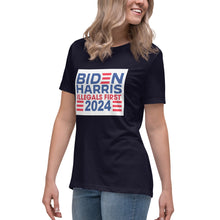 Load image into Gallery viewer, BIDEN HARRIS 2024 Illegals First Women's Relaxed T-Shirt