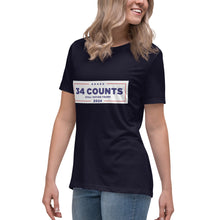 Load image into Gallery viewer, 34 Counts Still Voting for Trump Women's Relaxed T-Shirt