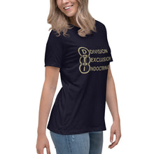 Load image into Gallery viewer, DEI Division Exclusion Indoctrination Women's Relaxed T-Shirt
