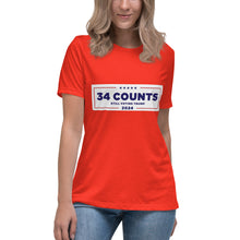 Load image into Gallery viewer, 34 Counts Still Voting for Trump Women's Relaxed T-Shirt