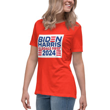 Load image into Gallery viewer, BIDEN HARRIS 2024 Illegals First Women's Relaxed T-Shirt