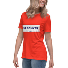Load image into Gallery viewer, 34 Counts Still Voting for Trump Women's Relaxed T-Shirt