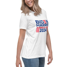 Load image into Gallery viewer, BIDEN HARRIS 2024 America Last Women's Relaxed T-Shirt