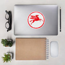 Load image into Gallery viewer, "Mobile Pegasus Oil Sign" Bubble-free stickers