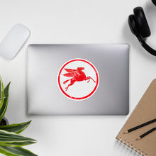 Load image into Gallery viewer, "Mobile Pegasus Oil Sign" Bubble-free stickers