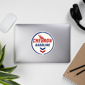 "Chevron Gasoline Oil Sign" Bubble-free stickers