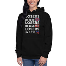 Load image into Gallery viewer, Losers in 1865 Losers in 1945 Losers in 2022 Women's Hoodie