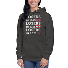 Load image into Gallery viewer, Losers in 1865 Losers in 1945 Losers in 2022 Women's Hoodie